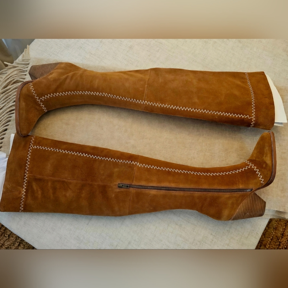 Spell & The Gypsy Zephyr Tan Over the Knee Boots Size 40 NEW - Picture 13 of 13